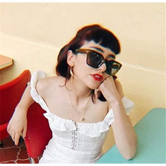 FEISEDY Classic Women Sunglasses Fashion Thick Square Sun Glasses - Picture 3 of 8